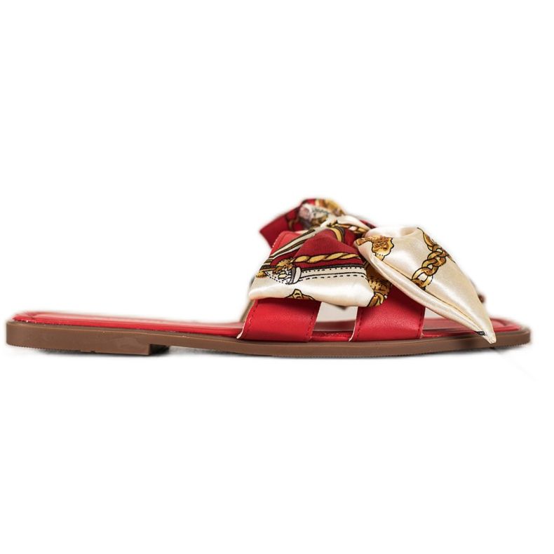 Seastar Elegant Slippers With A Decorative Bow red