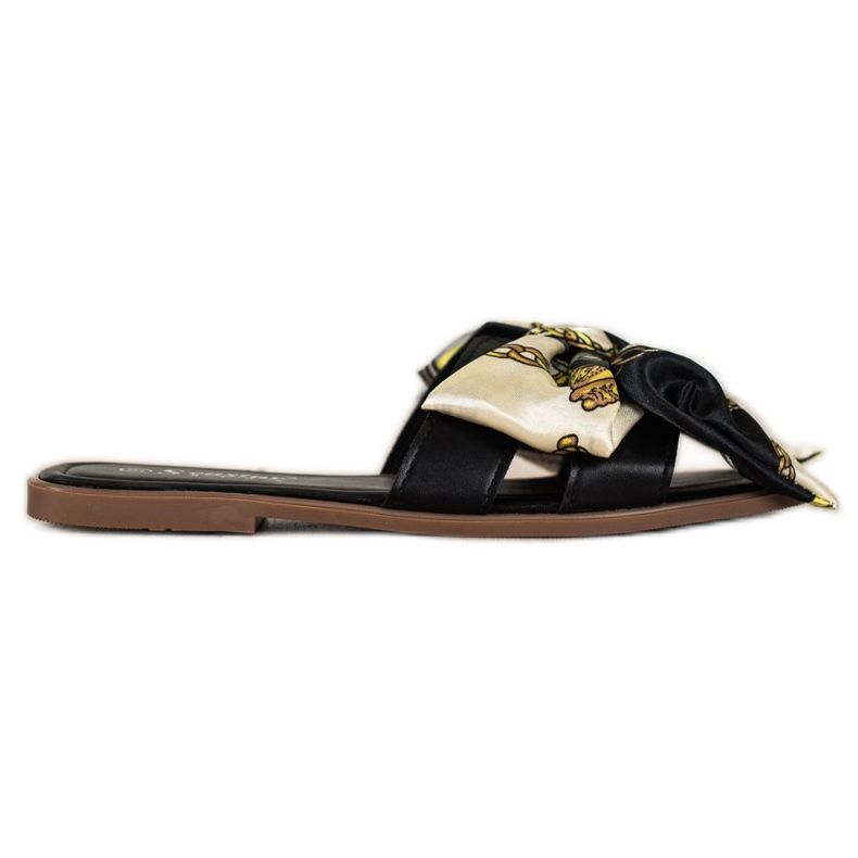 Seastar Elegant Slippers With A Decorative Bow black