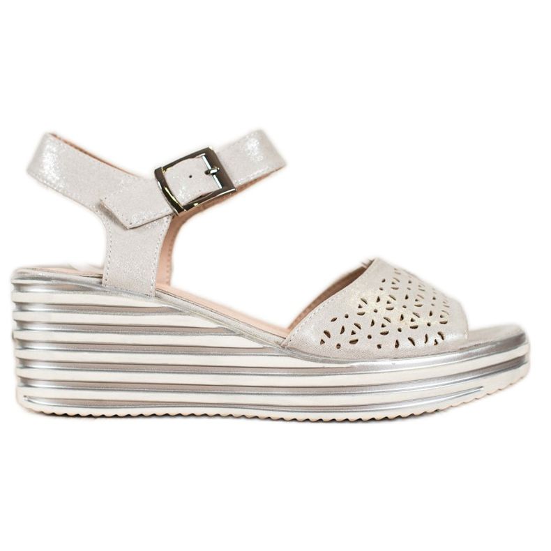 Shiny Silver Sandals from Sergio Leone