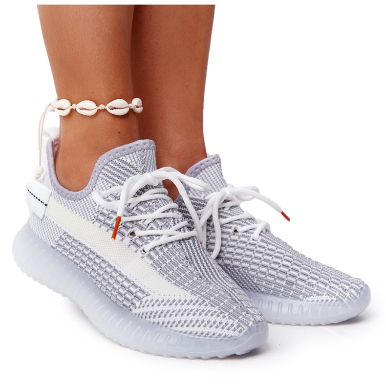 Women's Sport Shoes On A Gel Sole Gray Freestyler white grey