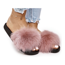 PS1 Women's Slippers with Fur Pink Belmondo