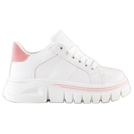 SHELOVET White Sneakers On The Platform
