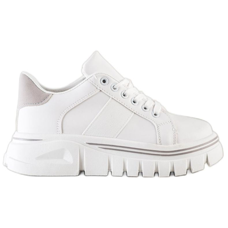 SHELOVET White Sneakers On The Platform