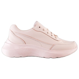 SHELOVET Classic Eco Leather Sneakers pink