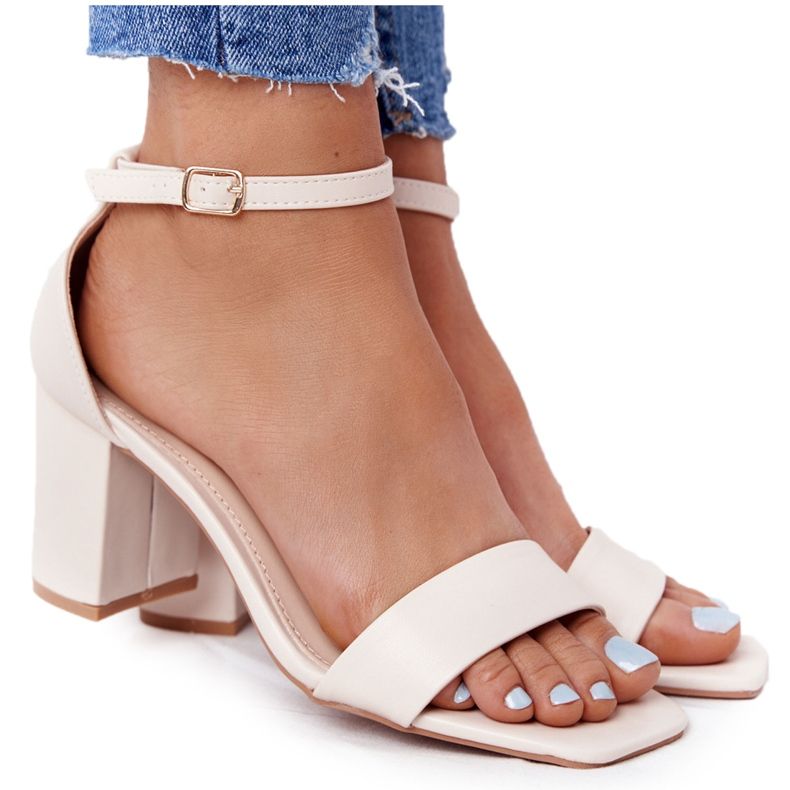 PS1 Sandals On High Heels Beżowe Born This Way beige