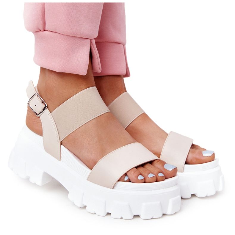 PS1 Vagabond Beige Platform Sandals
