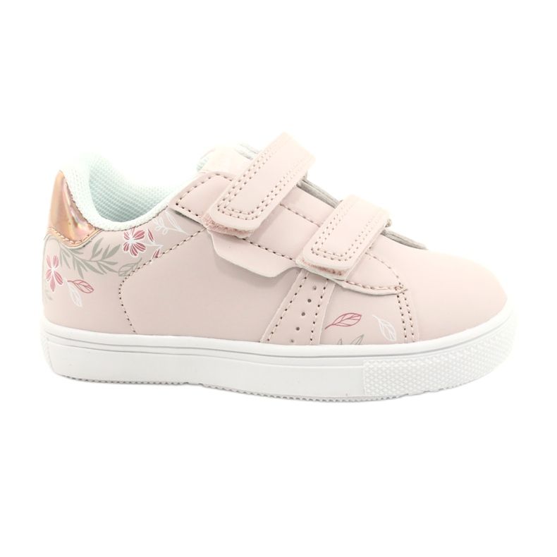American Club Flowers ES22 / 21 Powder Pink Velcro shoes golden