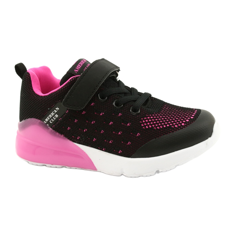 American Club Girls' Sport Shoes With Velcro RL12 / 21 Black pink