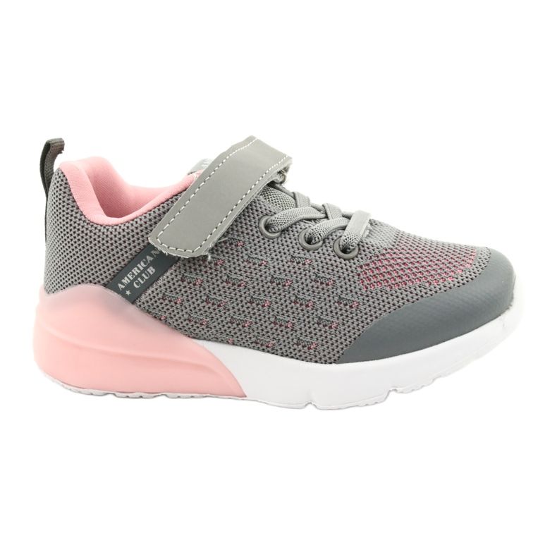 American Club Girls' Sport shoes with Velcro RL12 / 21 Gray pink American Club Girls' Sport shoes with Velcro RL12 / 21 Gray pink