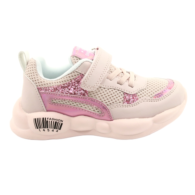 American Club Fashionable Pink Halographic Sports Shoes ES23/21