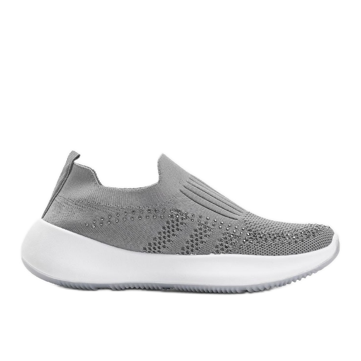 Gray sports shoes with cubic zirconia Mia grey