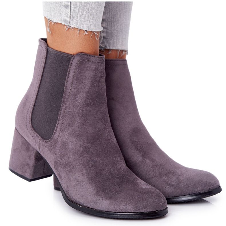 PJ1 Women's Warm Boots Jodhpur boots Gray Juliette grey