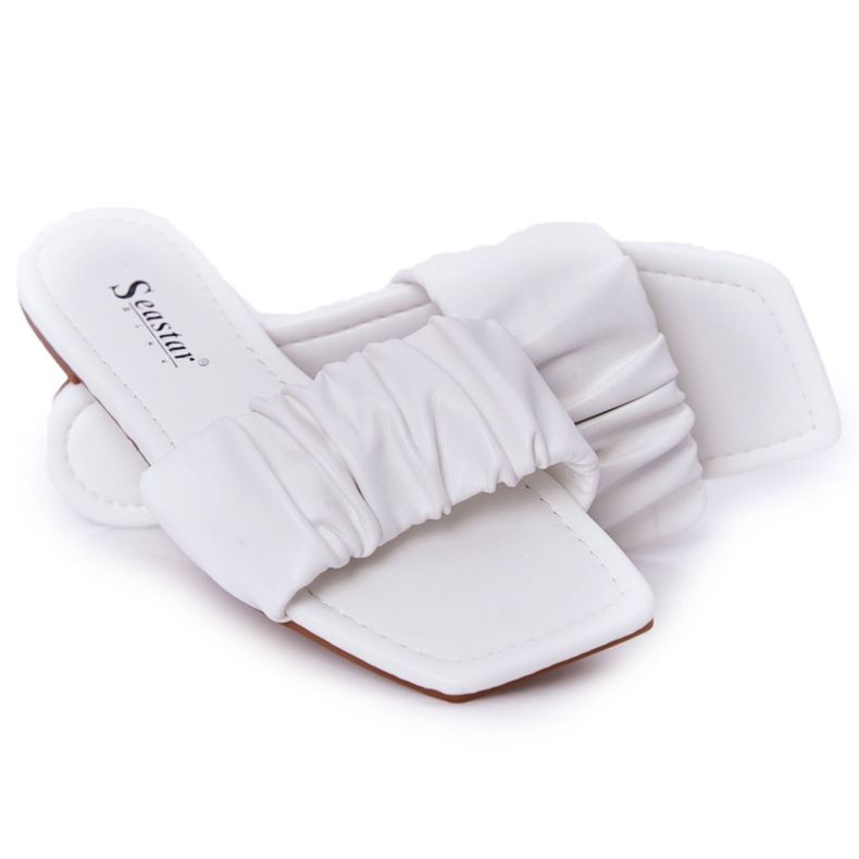 PS1 Women's Classic White Slippers Looking Good