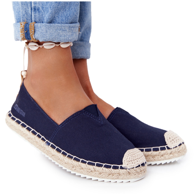 Espadrilles On A Braided Sole Big Star HH274500 Navy Blue
