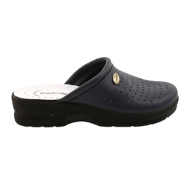 Leather Slippers Comfooty Alessia Navy Blue Leather Slippers Comfooty Alessia Navy Blue