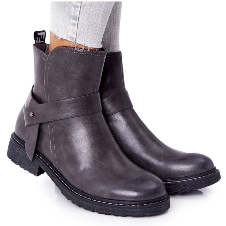 PJ1 Women's Warm Boots Workers Gray Alivia grey