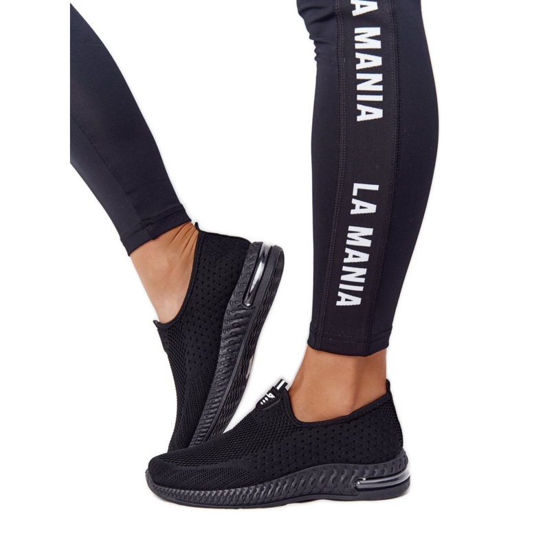 PS1 Women's Sport Shoes Slip-on Black Be Stretchy PS1 Women's Sport Shoes Slip-on Black Be Stretchy