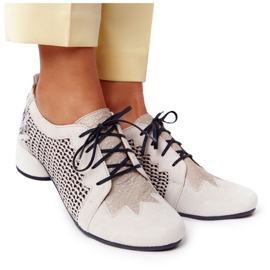 Braided High Heels Shoes Maciejka 04890-04 Beige