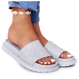 Women's Slippers On The Big Star HH274688 Gray Platform grey