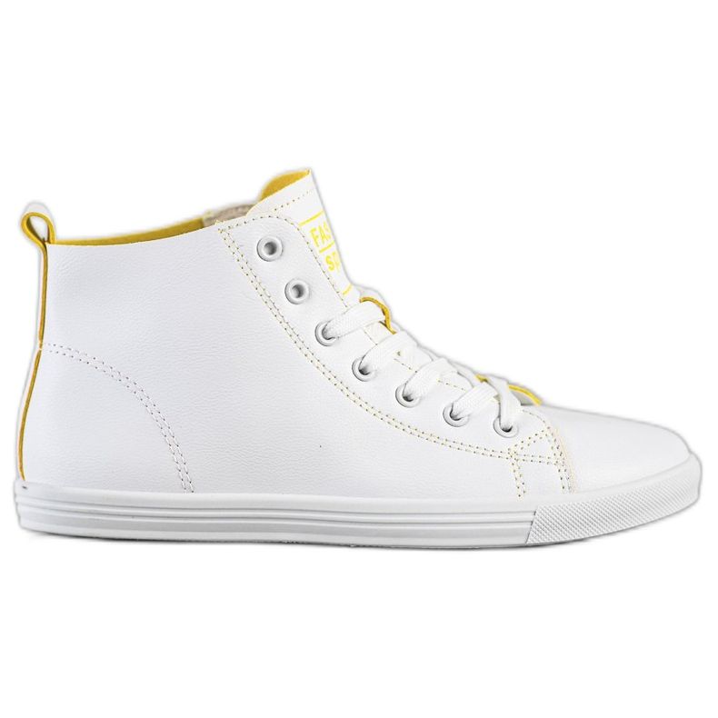 Ideal Shoes High Fashion Sports Shoes Sneakers white
