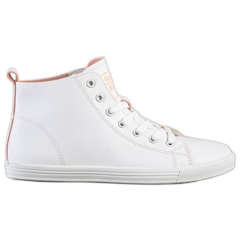 Ideal Shoes High Fashion Sports Shoes Sneakers white