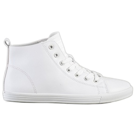 Ideal Shoes High Fashion Sports Shoes Sneakers white