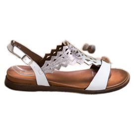 Fashionable Sergio Leone sandals white