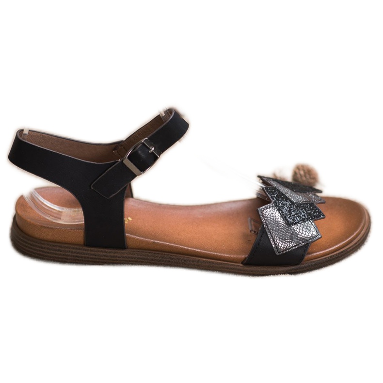 Stylish Sergio Leone sandals black
