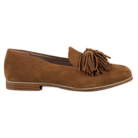 Seastar Suede Footwear With Fringes brown