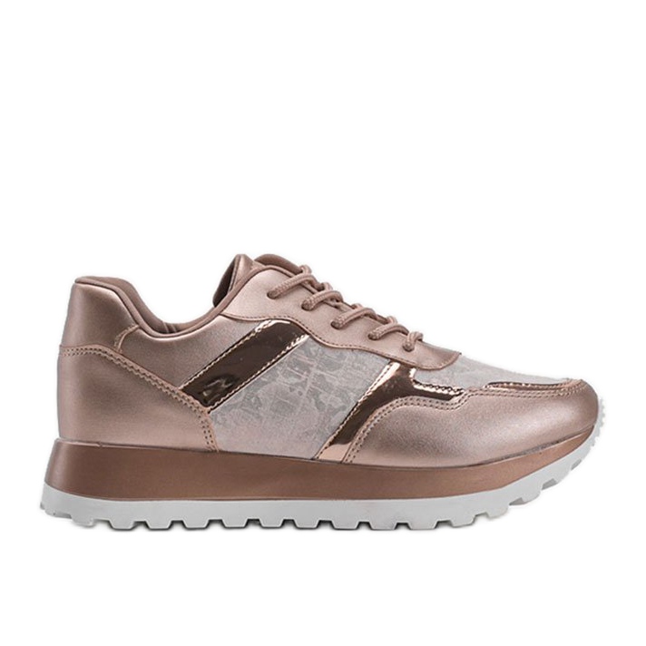 Champagne sneakers eco-leather 2019-447 multicolored golden Champagne sneakers eco-leather 2019-447 multicolored golden