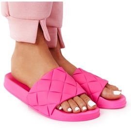 PS1 Women's Rubber Slippers Fuchsia Let's Swim pink