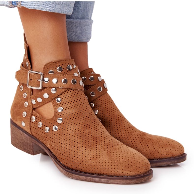 PS1 Openwork boots with jets Camel Dakota brown