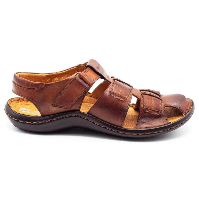 ABIS Men's leather sandals 4557 brown