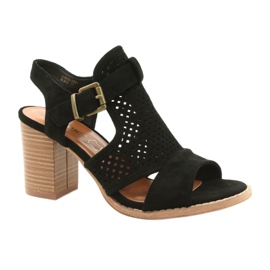 Evento Openwork Women's Sandals Black 21SD35-3581 Evento Openwork Women's Sandals Black 21SD35-3581