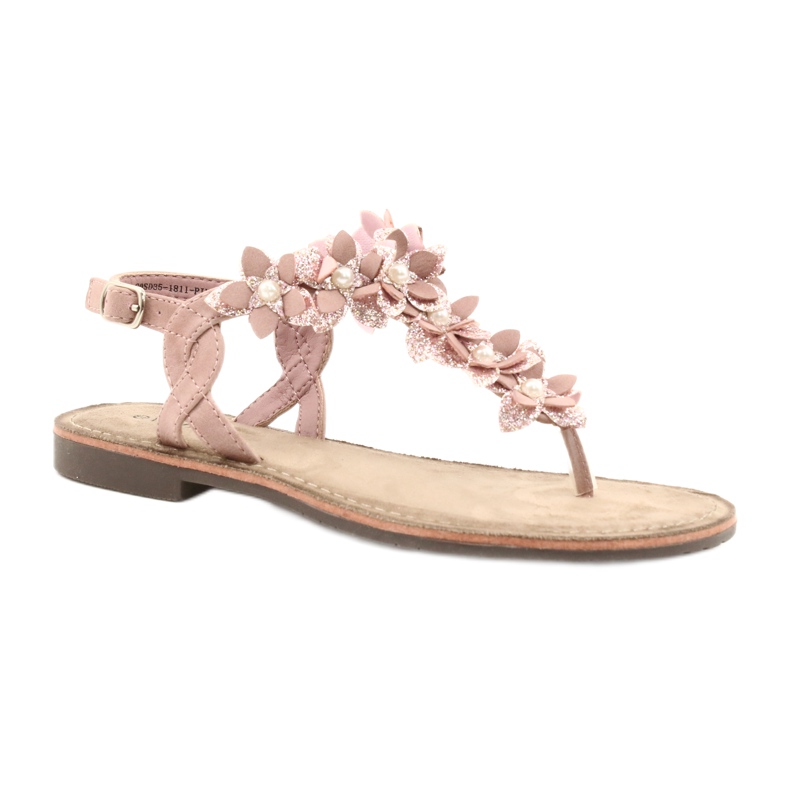 Evento Women's sandals with a pearl 20SD35-1811 pink
