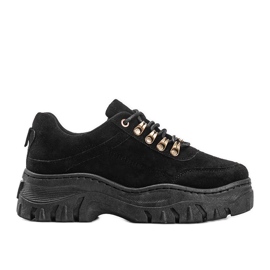Black sneakers with a thick Cecilia sole