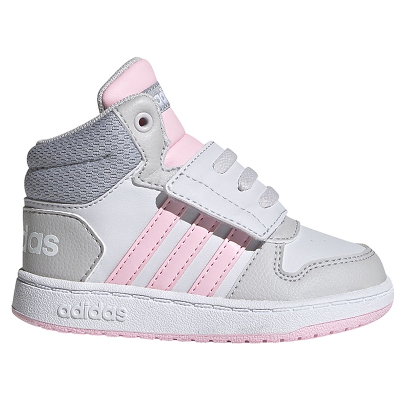 Adidas Hoops Mid 2.0 I children's shoes white and pink FY9290 grey