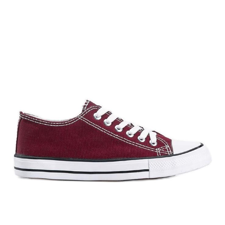 Classic burgundy low sneakers Destini red
