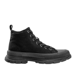 Black high sneakers on a thick Evelin sole