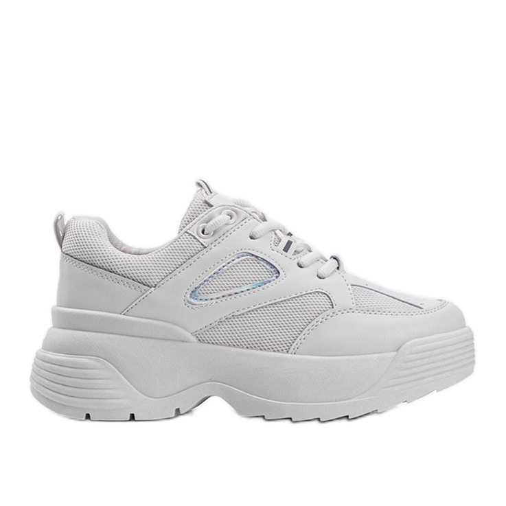 Beige sneakers with a thick Jaida sole