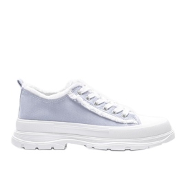 Blue sneakers with a thick Makenna sole