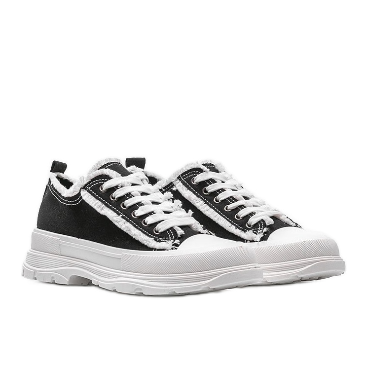 Black sneakers on a thick Makenna sole