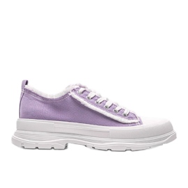Violet sneakers on a thick Makenna sole purple