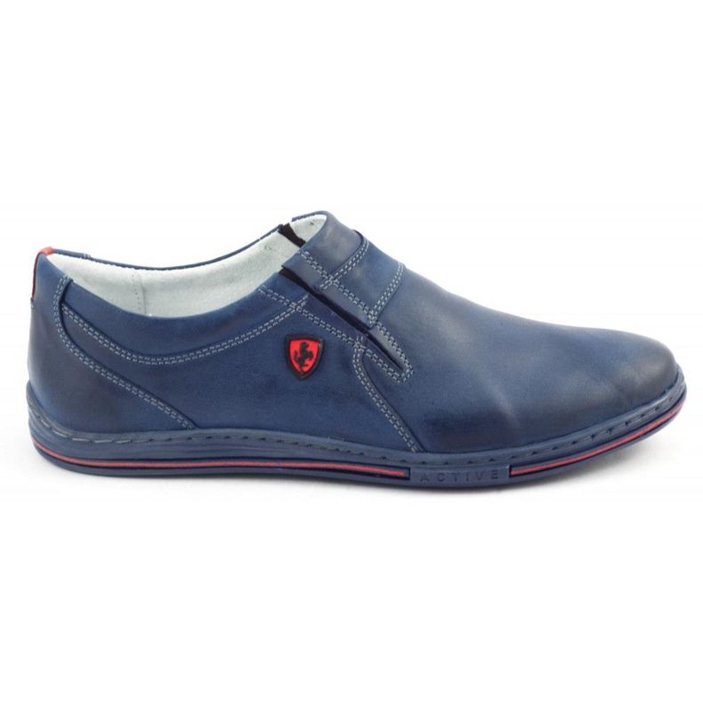 Polbut Men's Brogues Leather 362 Navy Blue
