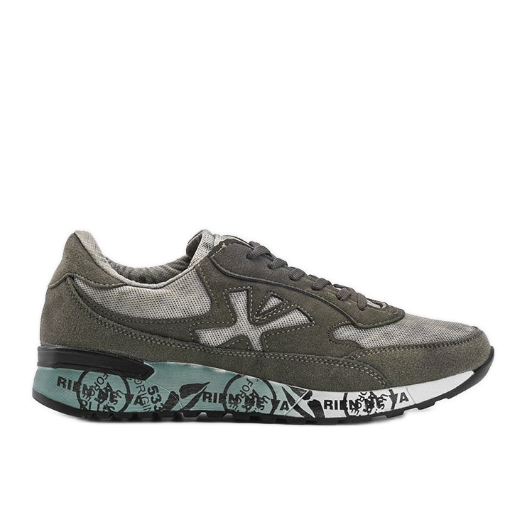 Omarion khaki men's sneakers multicolored green
