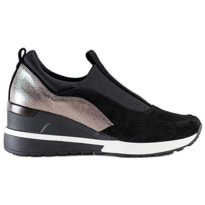 VINCEZA Slip On Shoes black VINCEZA Slip On Shoes black