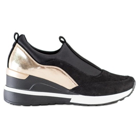 VINCEZA Slip On Shoes black