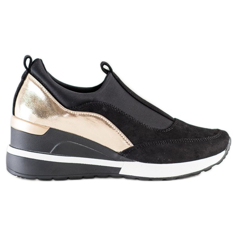 VINCEZA Slip On Shoes black
