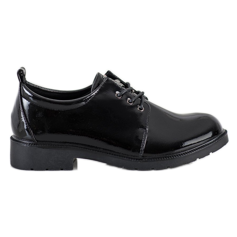 S. BARSKI Black lacquered shoes