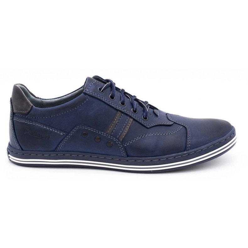 Polbut 1801 navy blue casual men's shoes